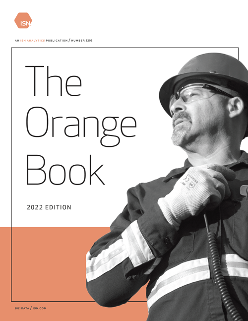 Cover of "The Orange Book: 2022 Edition" featuring a person in protective gear holding a tool, emphasizing workplace safety.